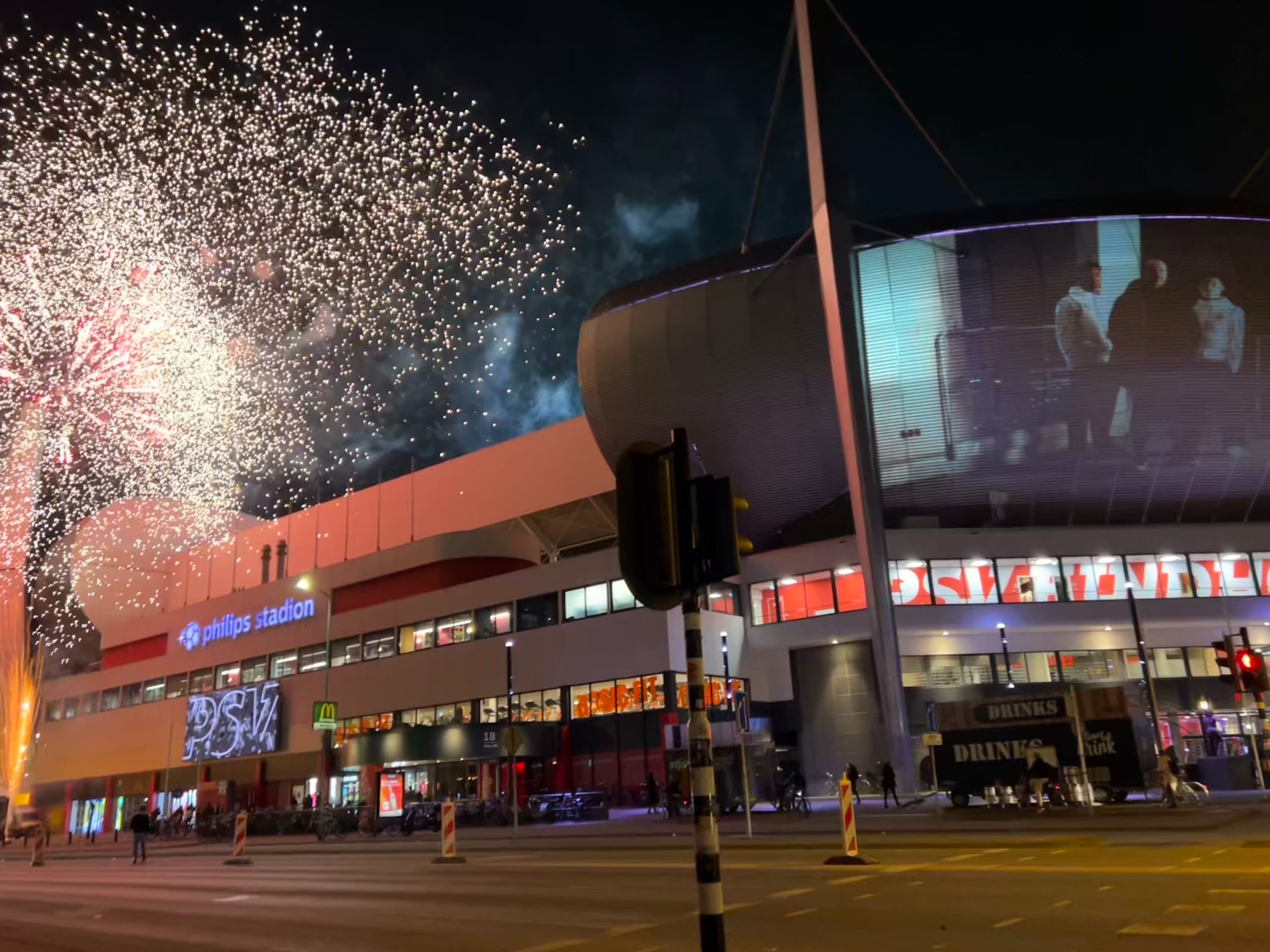 Projectie op het PSV stadion